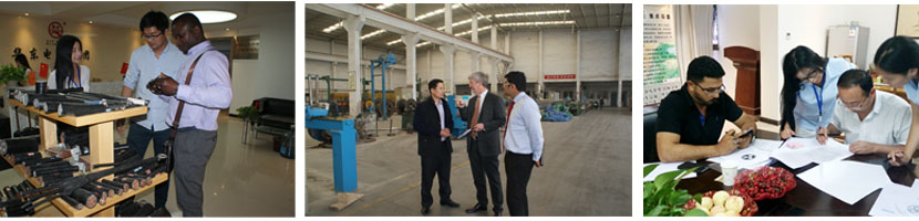 the customer visiting to famous aerial bundled cable manufacturer - huadong